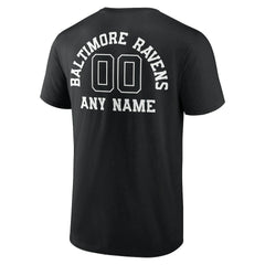 Baltimore Ravens Personalized Name & Number Monochrome T-Shirt - Black cheap