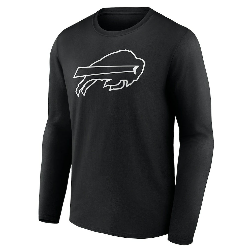 Buffalo Bills Personalized Name & Number Monochrome Long Sleeve T-Shirt - Black cheap