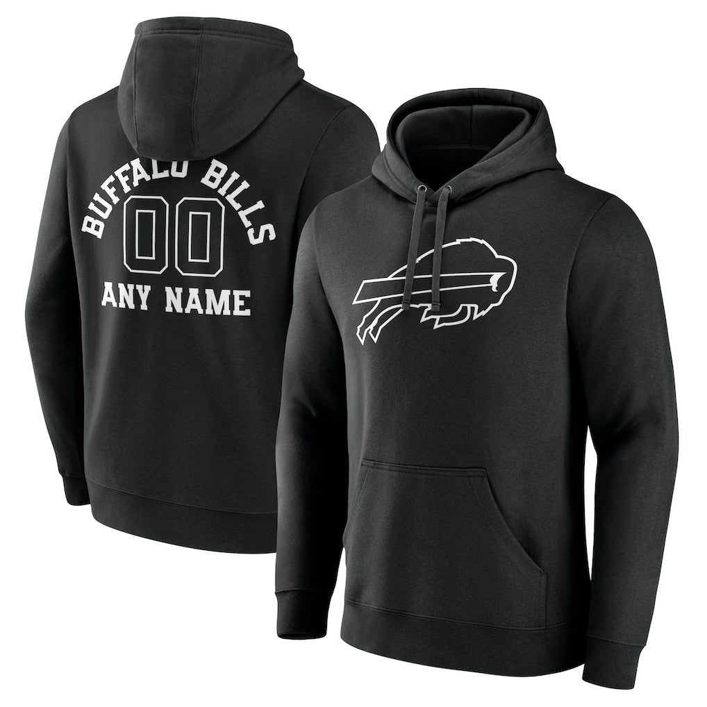 Buffalo Bills Personalized Name & Number Pullover Hoodie - Black sale