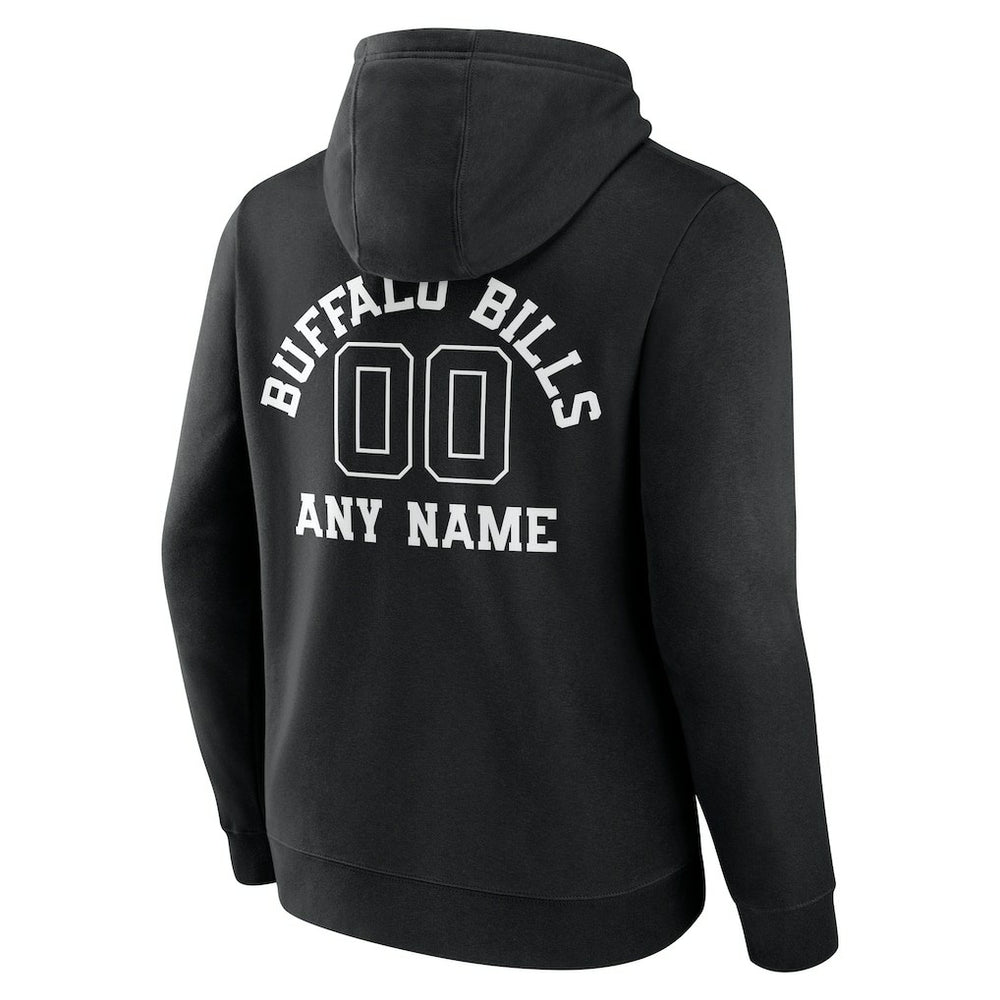 Buffalo Bills Personalized Name & Number Pullover Hoodie - Black sale