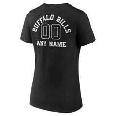 Buffalo Bills Women's Personalized Name & Number Monochrome V-Neck T-Shirt - Black online
