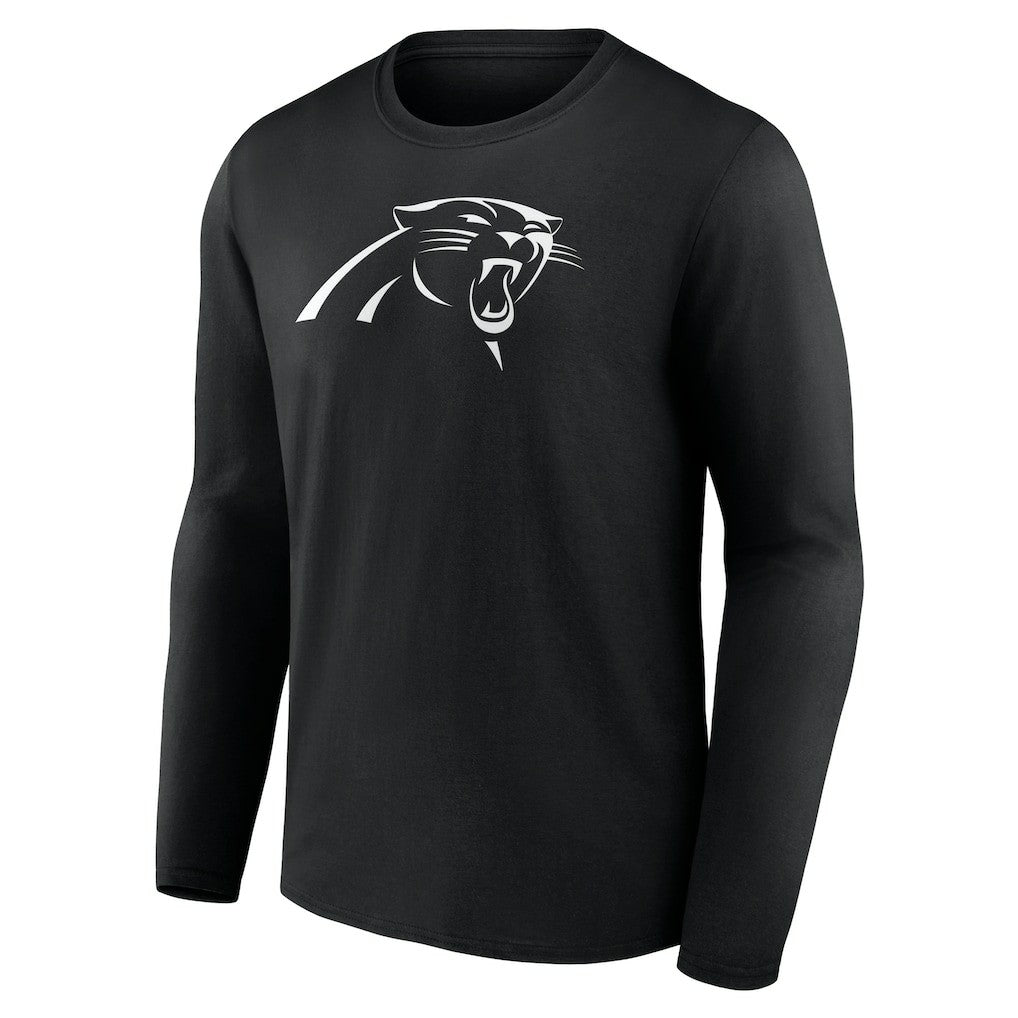 Carolina Panthers Personalized Name & Number Monochrome Long Sleeve T-Shirt - Black for sale