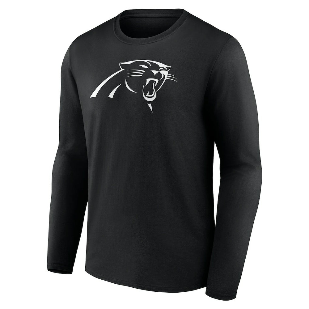 Carolina Panthers Personalized Name & Number Monochrome Long Sleeve T-Shirt - Black for sale