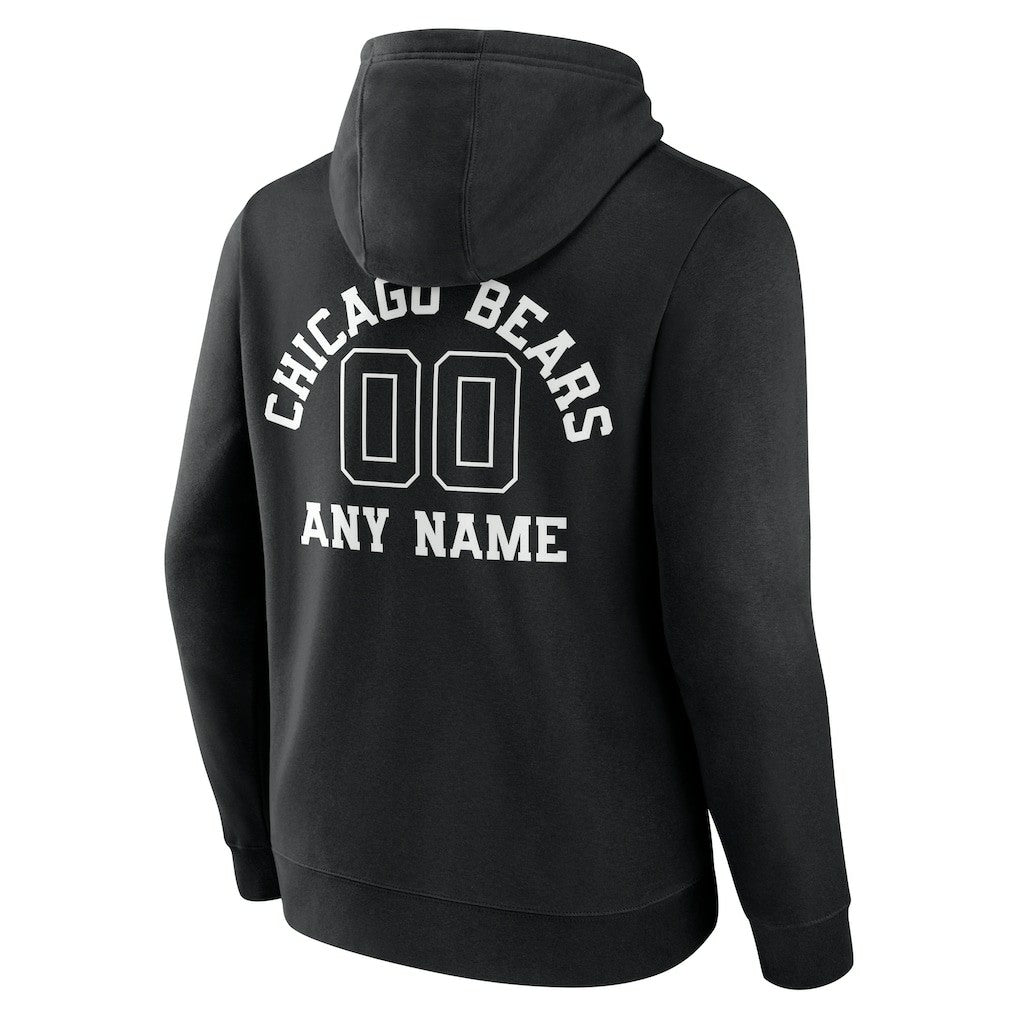 Chicago Bears Personalized Name & Number Pullover Hoodie - Black for sale