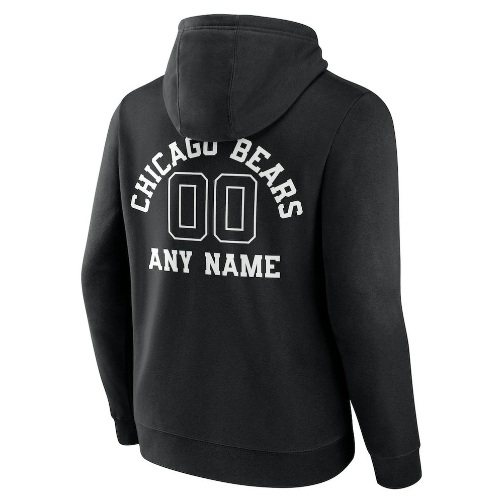 Chicago Bears Personalized Name & Number Pullover Hoodie - Black for sale
