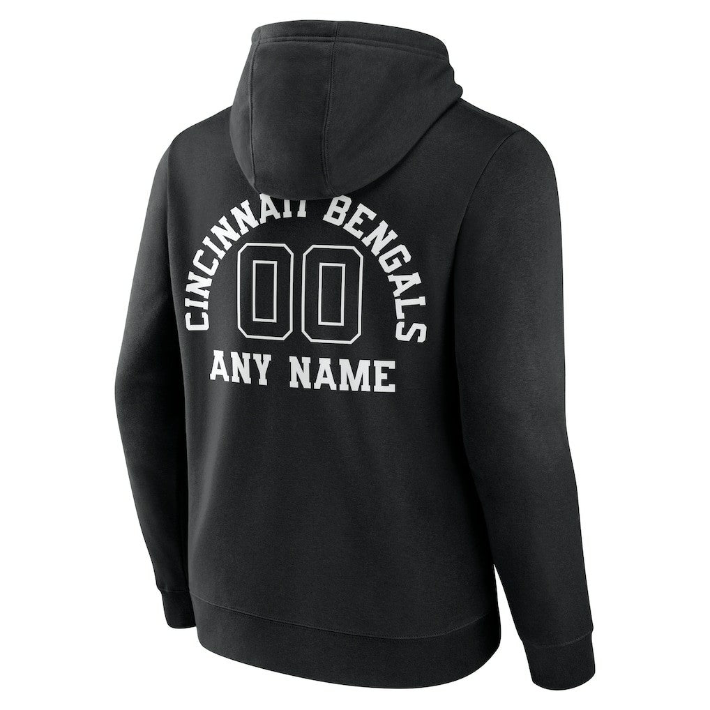 Cincinnati Bengals Personalized Name & Number Pullover Hoodie - Black cheap