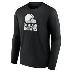 Cleveland Browns Personalized Name & Number Monochrome Long Sleeve T-Shirt - Black cheap