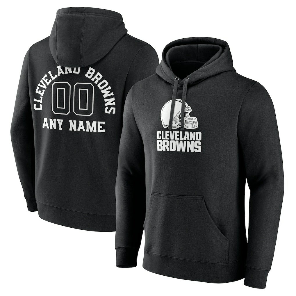 Cleveland Browns Personalized Name & Number Pullover Hoodie - Black online