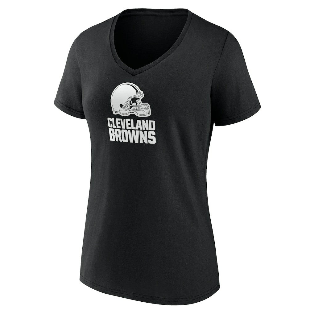 Cleveland Browns Women's Personalized Name & Number Monochrome V-Neck T-Shirt - Black cheap