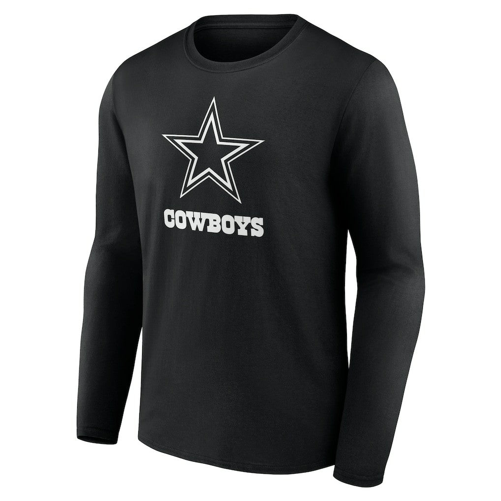 Dallas Cowboys Personalized Name & Number Monochrome Long Sleeve T-Shirt - Black online
