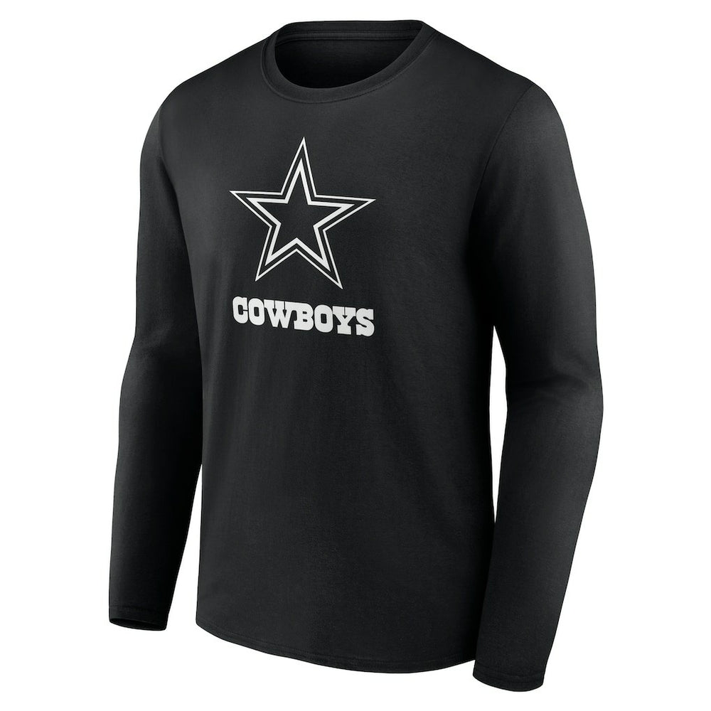 Dallas Cowboys Personalized Name & Number Monochrome Long Sleeve T-Shirt - Black online