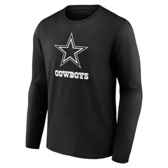 Dallas Cowboys Personalized Name & Number Monochrome Long Sleeve T-Shirt - Black online