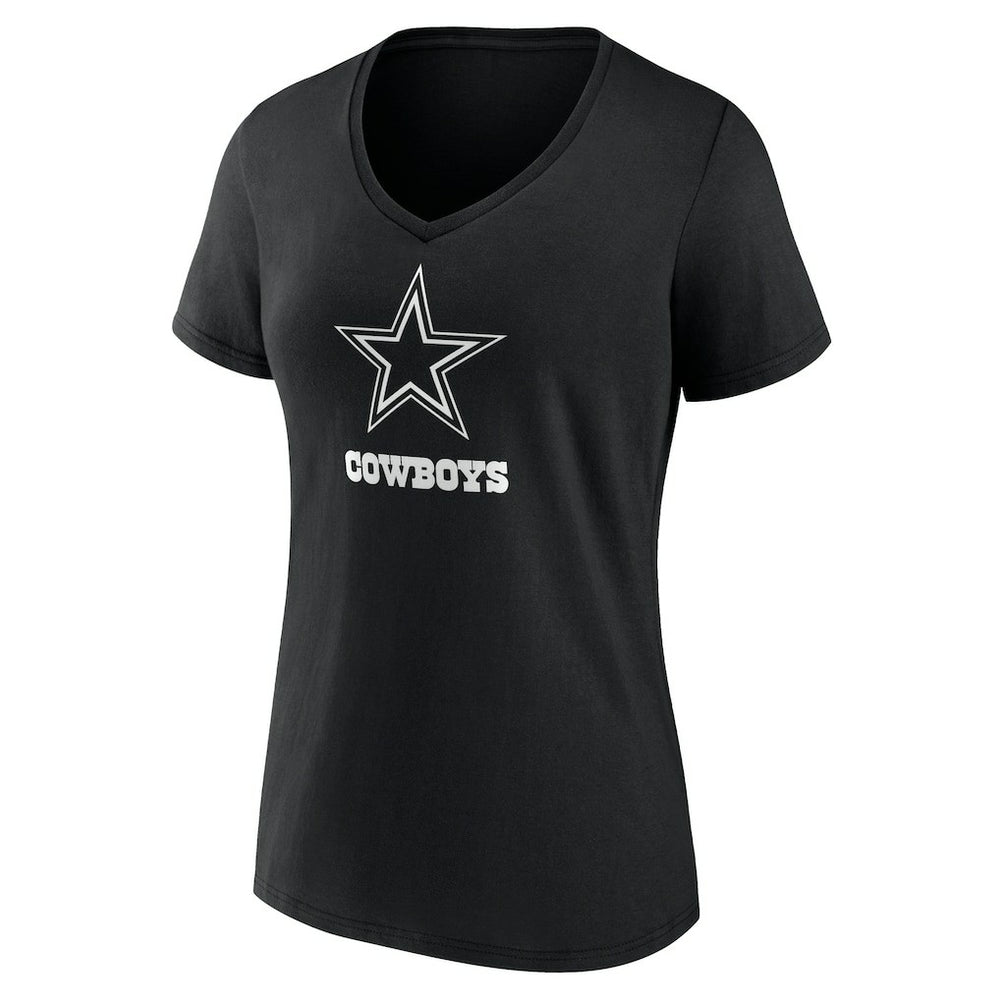 Dallas Cowboys Women's Personalized Name & Number Monochrome V-Neck T-Shirt - Black online