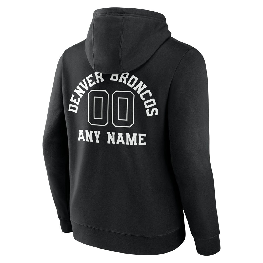 Denver Broncos Personalized Name & Number Pullover Hoodie - Black outlet