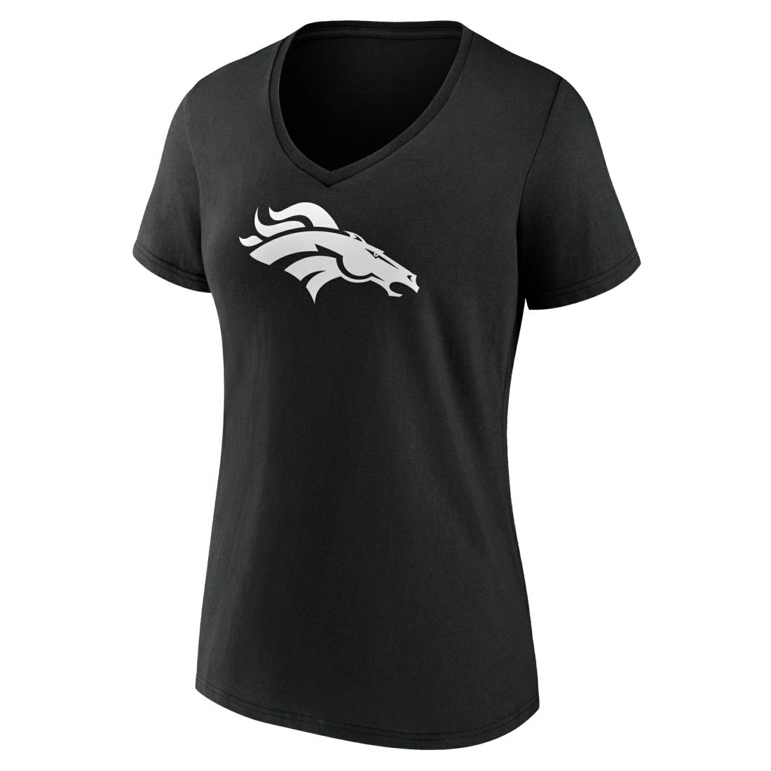 Denver Broncos Women's Personalized Name & Number Monochrome V-Neck T-Shirt - Black for sale