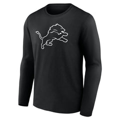 Detroit Lions Personalized Name & Number Monochrome Long Sleeve T-Shirt - Black sale