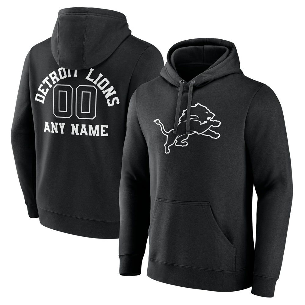 Detroit Lions Personalized Name & Number Pullover Hoodie - Black for sale