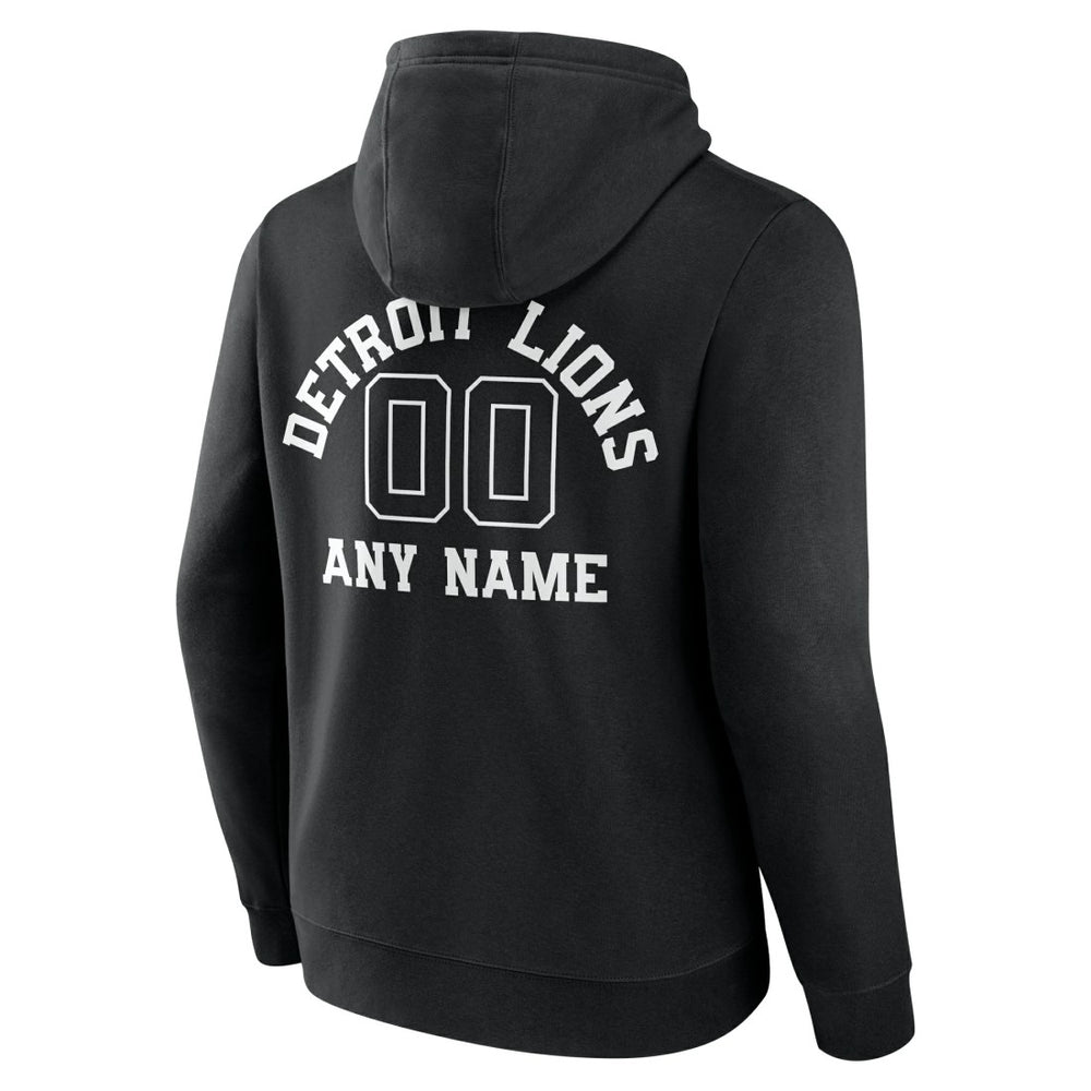Detroit Lions Personalized Name & Number Pullover Hoodie - Black for sale