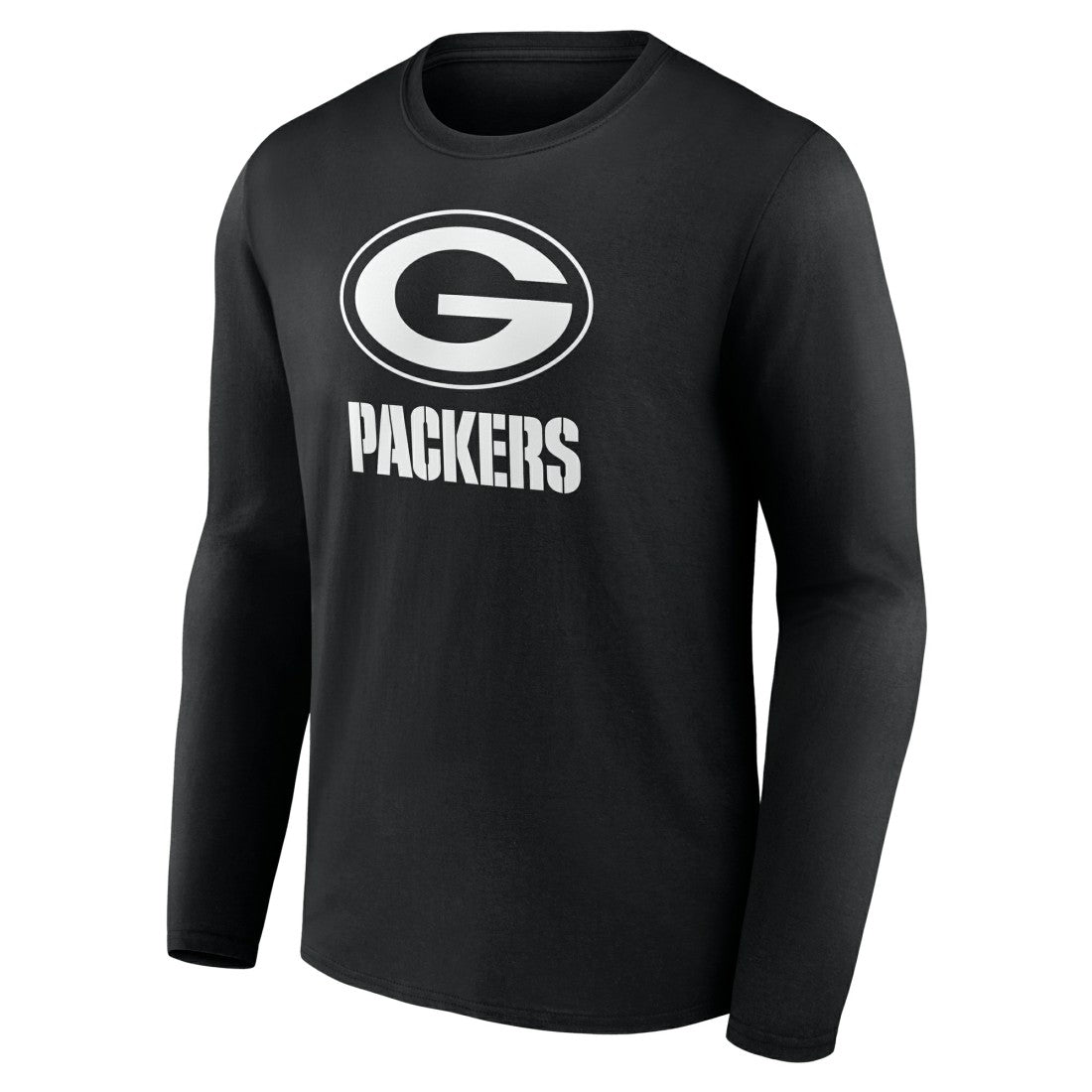 Green Bay Packers Personalized Name & Number Monochrome Long Sleeve T-Shirt - Black discount