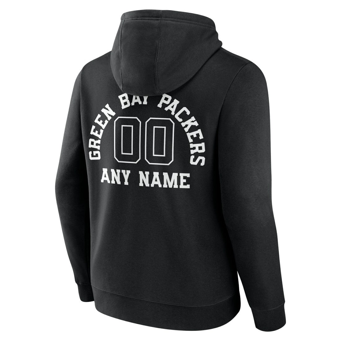 Green Bay Packers Personalized Name & Number Pullover Hoodie - Black discount