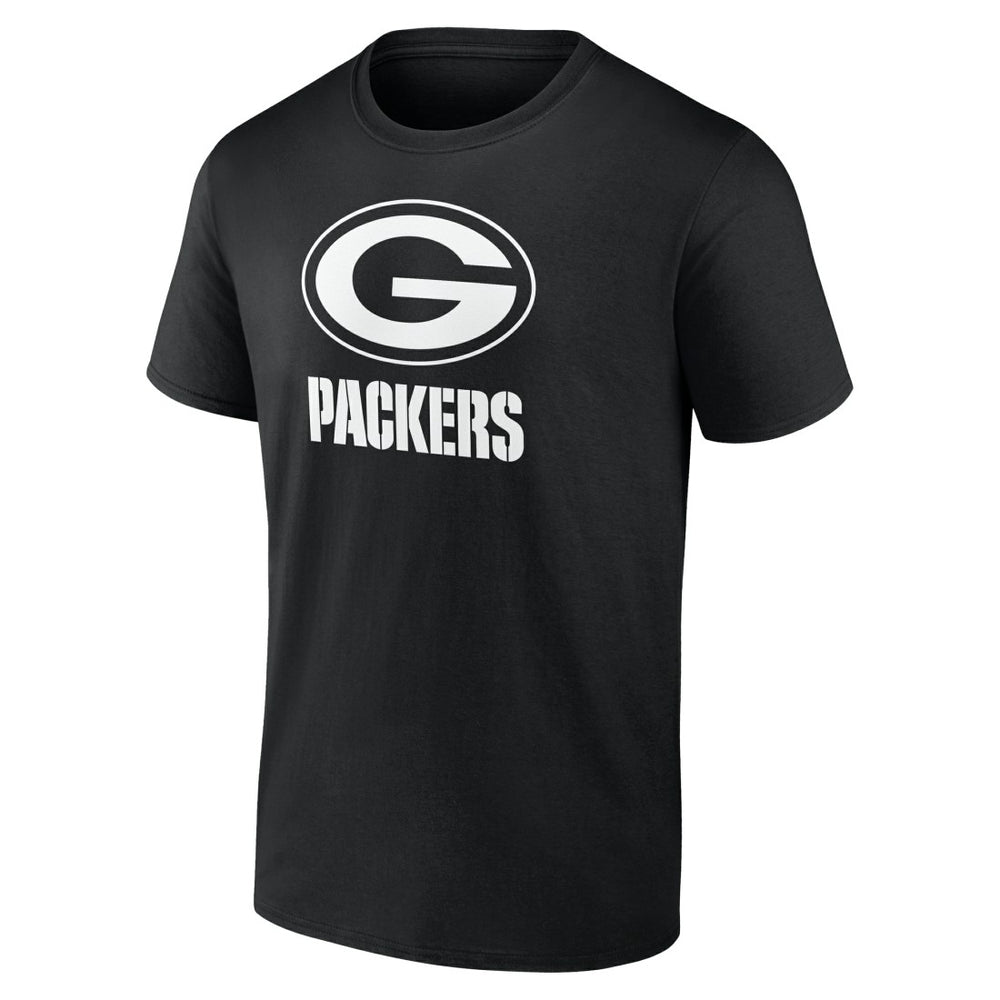 Green Bay Packers Personalized Name & Number Monochrome T-Shirt - Black sale