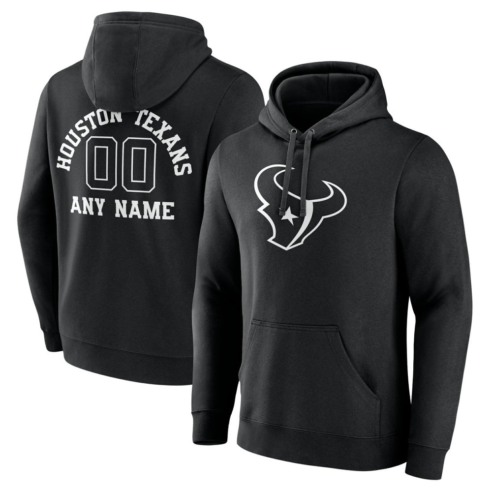 Houston Texans Personalized Name & Number Pullover Hoodie - Black cheap