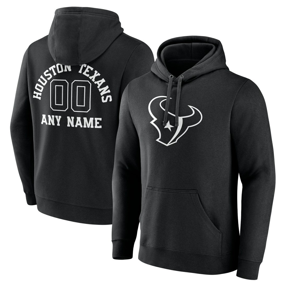 Houston Texans Personalized Name & Number Pullover Hoodie - Black cheap