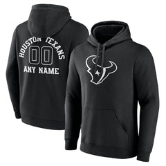 Houston Texans Personalized Name & Number Pullover Hoodie - Black cheap