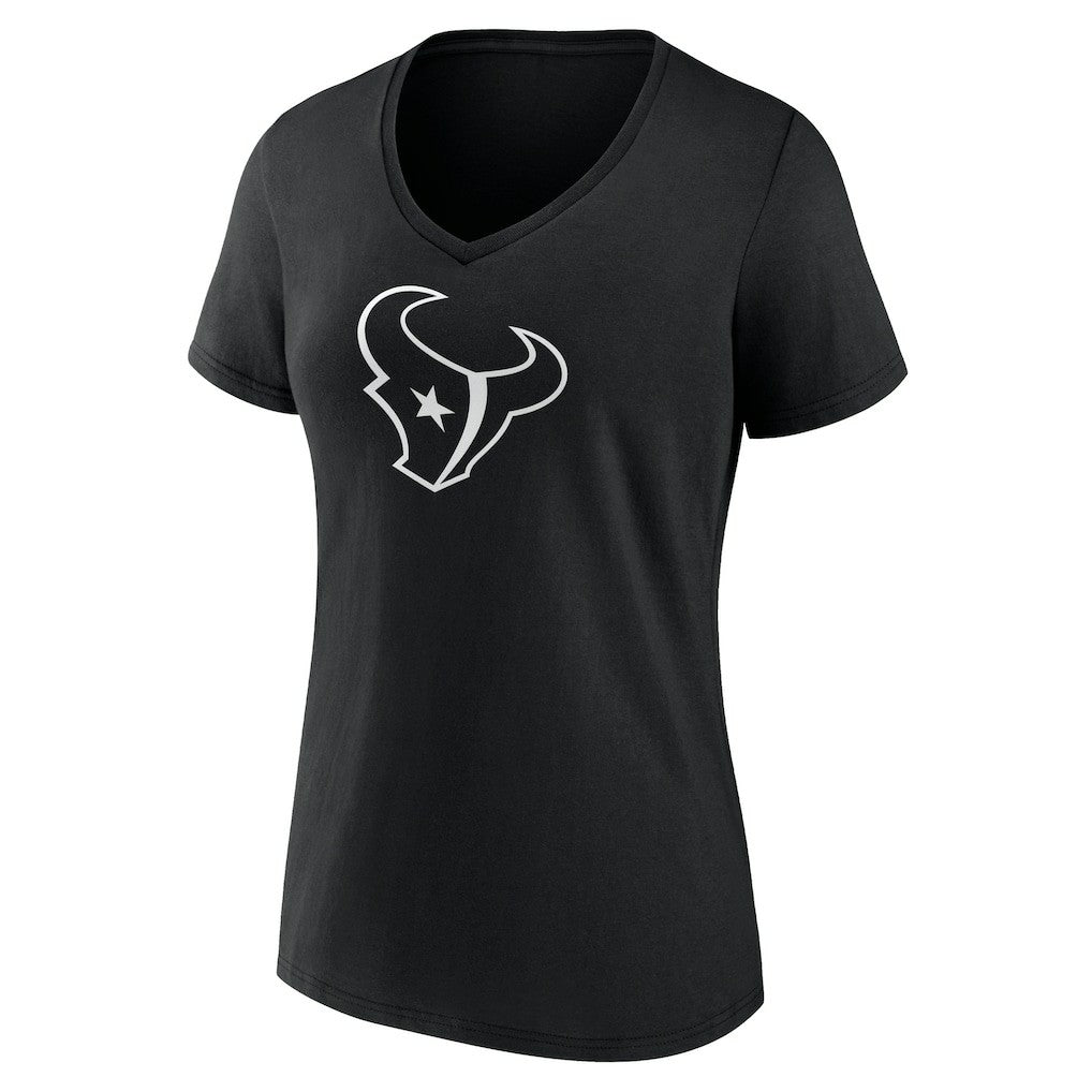 Houston Texans Women's Personalized Name & Number Monochrome V-Neck T-Shirt - Black sale