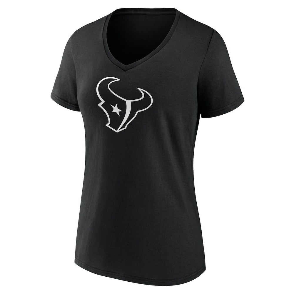 Houston Texans Women's Personalized Name & Number Monochrome V-Neck T-Shirt - Black sale