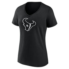Houston Texans Women's Personalized Name & Number Monochrome V-Neck T-Shirt - Black sale