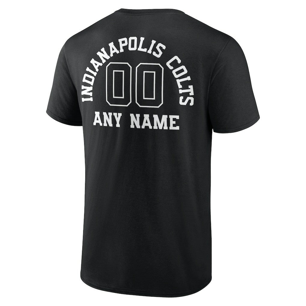 Indianapolis Colts Personalized Name & Number Monochrome T-Shirt - Black for sale