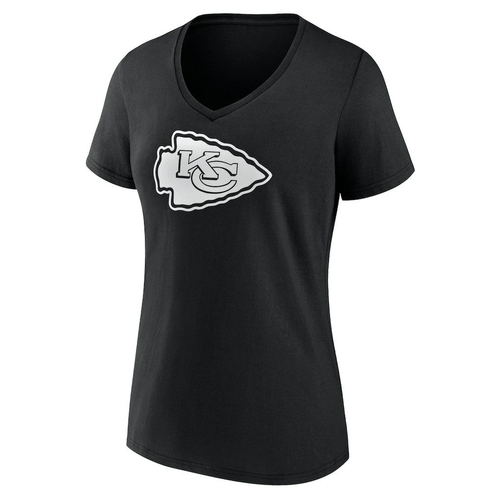 Kansas City Chiefs Women's Personalized Name & Number Monochrome V-Neck T-Shirt - Black cheap