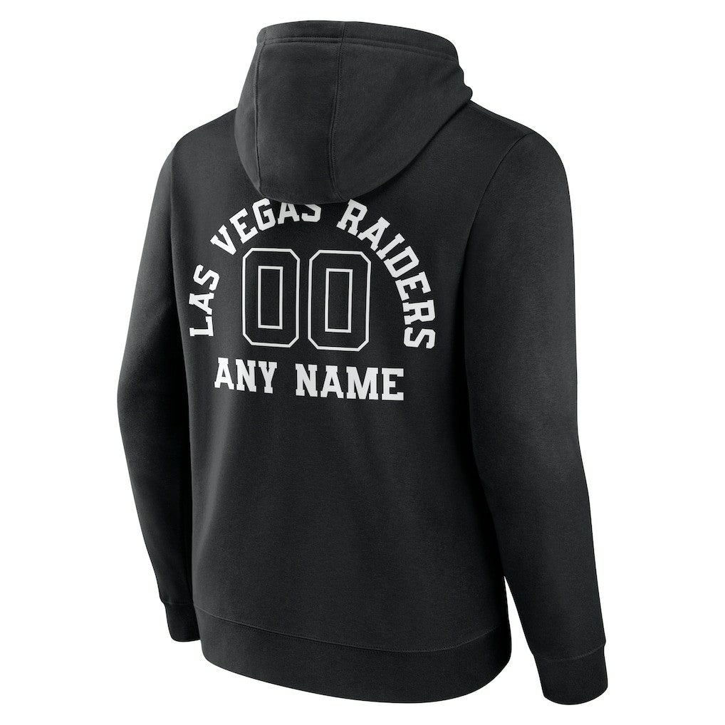 Las Vegas Raiders Personalized Name & Number Pullover Hoodie - Black on sale