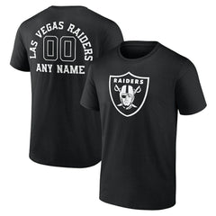 Las Vegas Raiders Personalized Name & Number Monochrome T-Shirt - Black sale