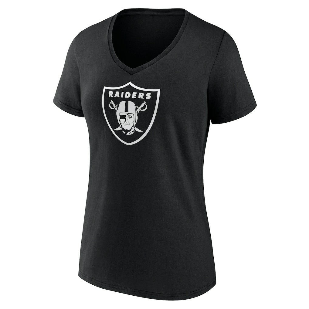 Las Vegas Raiders Women's Personalized Name & Number Monochrome V-Neck T-Shirt - Black sale