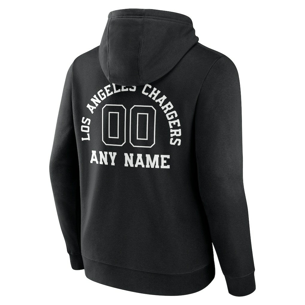 Los Angeles Chargers Personalized Name & Number Pullover Hoodie - Black online