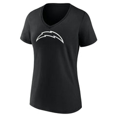 Los Angeles Chargers Women's Personalized Name & Number Monochrome V-Neck T-Shirt - Black sale