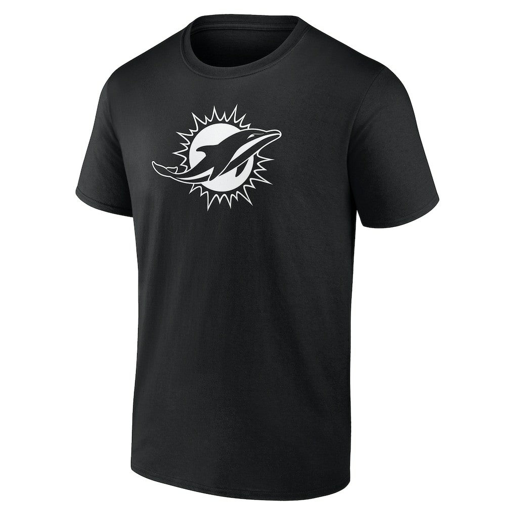 Miami Dolphins Personalized Name & Number Monochrome T-Shirt - Black cheap