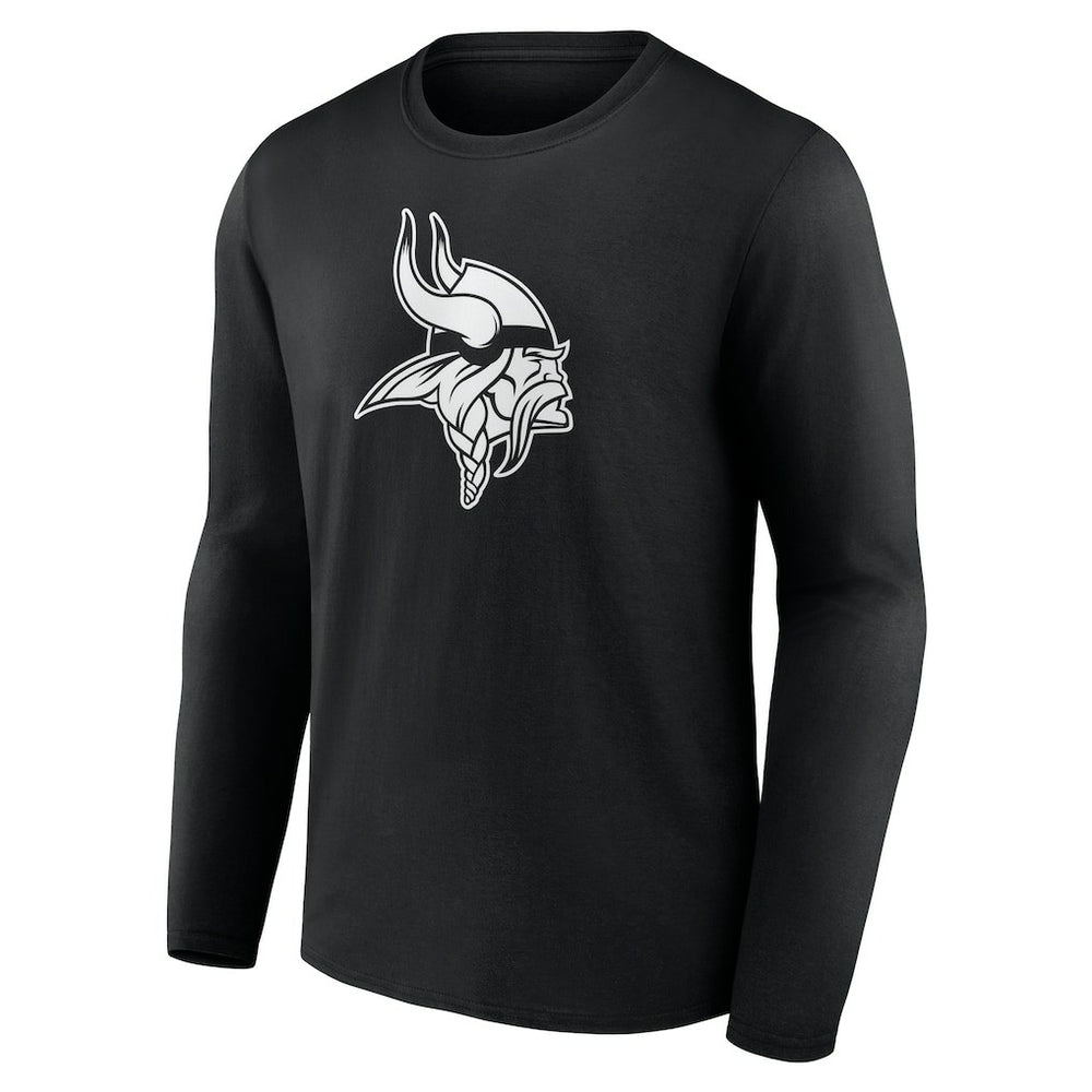 Minnesota Vikings Personalized Name & Number Monochrome Long Sleeve T-Shirt - Black outlet