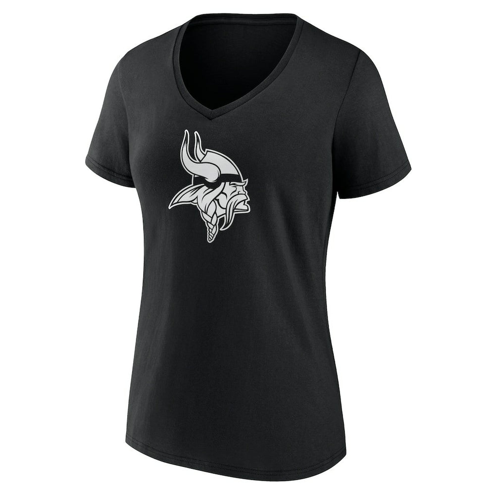 Minnesota Vikings Women's Personalized Name & Number Monochrome V-Neck T-Shirt - Black online