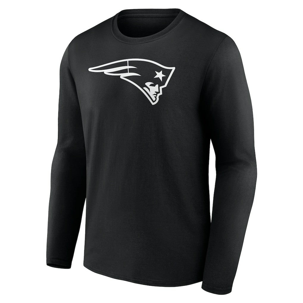 New England Patriots Personalized Name & Number Monochrome Long Sleeve T-Shirt - Black discount