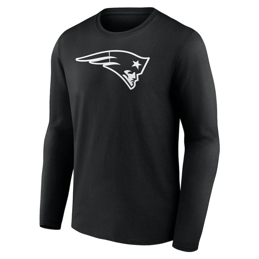 New England Patriots Personalized Name & Number Monochrome Long Sleeve T-Shirt - Black discount