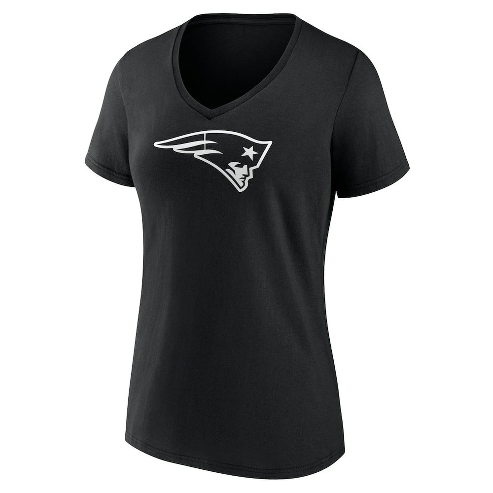 New England Patriots Women's Personalized Name & Number Monochrome V-Neck T-Shirt - Black sale