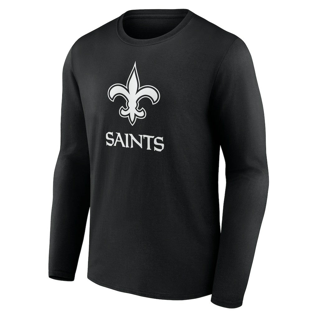 New Orleans Saints Personalized Name & Number Monochrome Long Sleeve T-Shirt - Black cheap