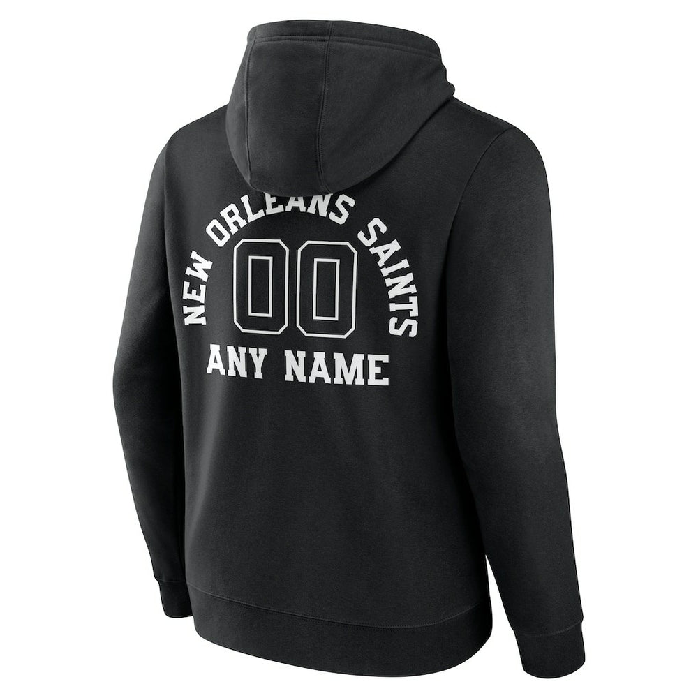 New Orleans Saints Personalized Name & Number Pullover Hoodie - Black cheap