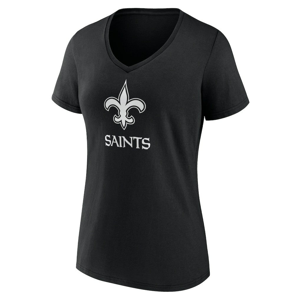New Orleans Saints Women's Personalized Name & Number Monochrome V-Neck T-Shirt - Black online