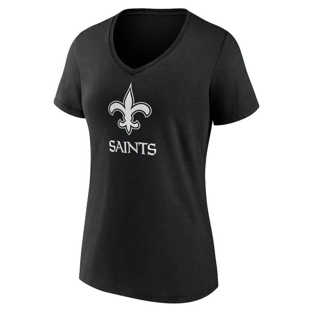 New Orleans Saints Women's Personalized Name & Number Monochrome V-Neck T-Shirt - Black online