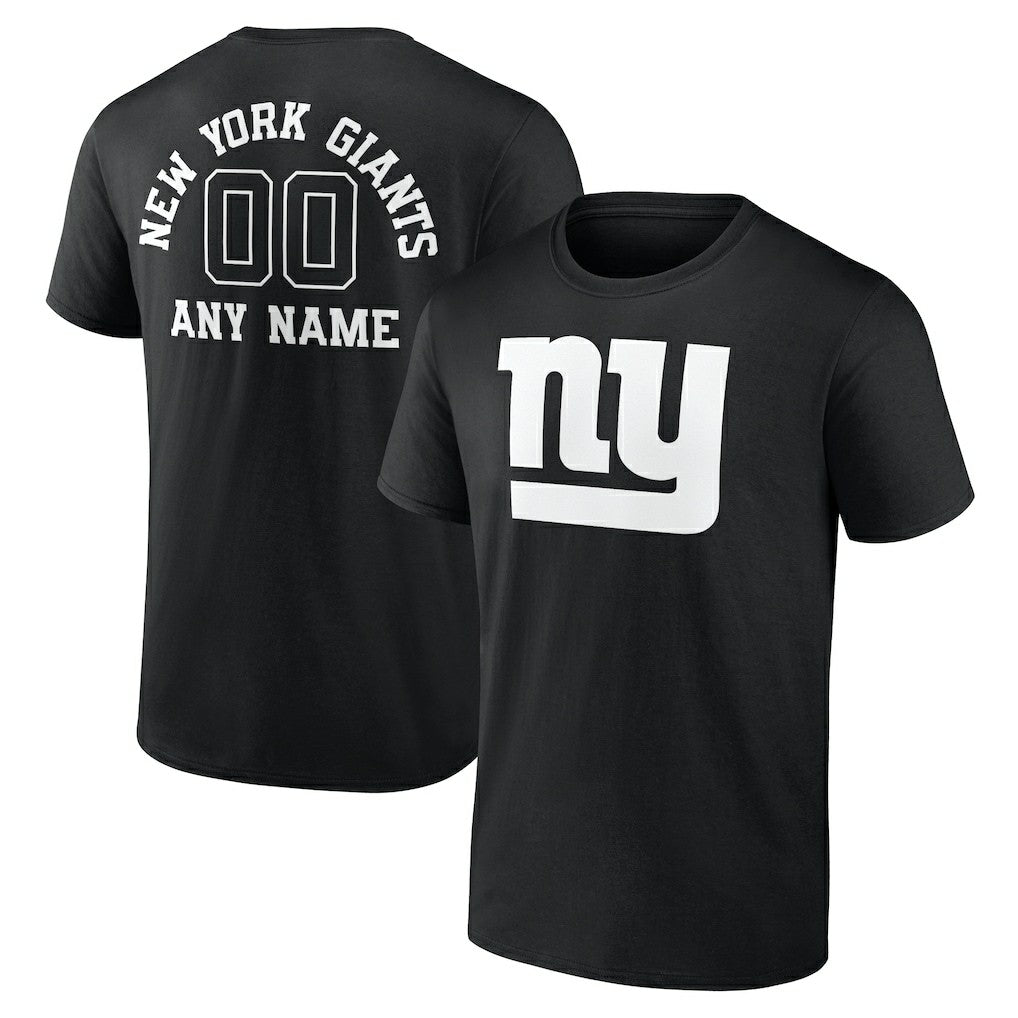 New York Giants Personalized Name & Number Monochrome T-Shirt - Black sale
