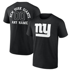 New York Giants Personalized Name & Number Monochrome T-Shirt - Black sale